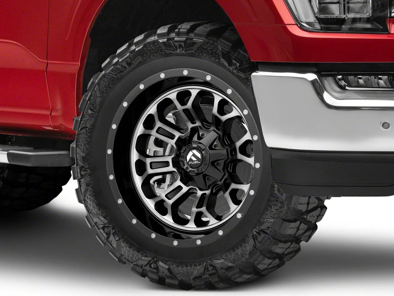 Fuel Wheels Crush Matte Black Machined 6-Lug Wheel; 20x9; 1mm Offset (21-26 F-150)