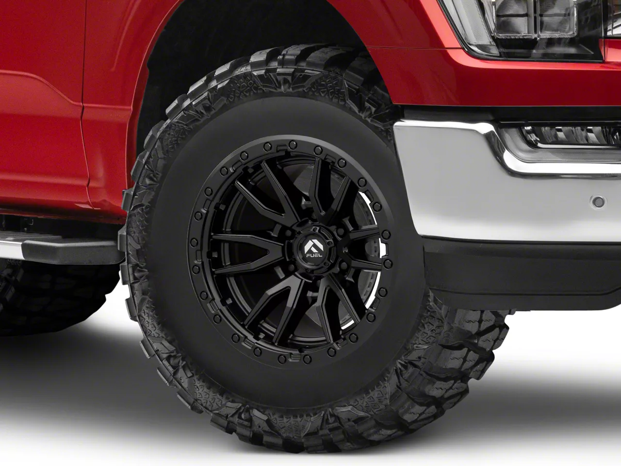 Fuel Wheels Rebel Matte Black 6-Lug Wheel; 17x9; 1mm Offset (21-26 F-150)