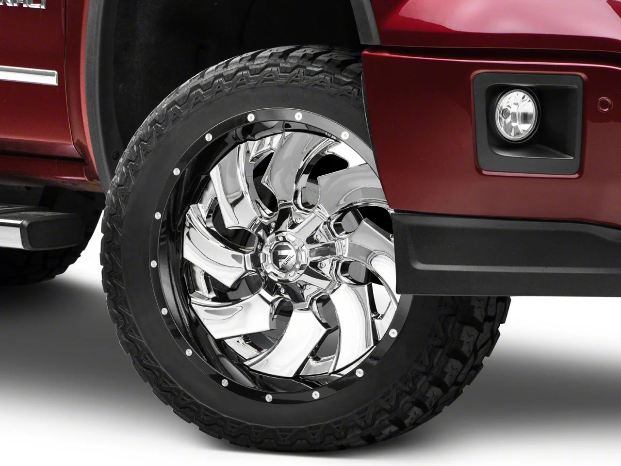 Fuel Wheels Cleaver Chrome with Gloss Black 6-Lug Wheel; 22x10; -13mm Offset (14-18 Sierra 1500)