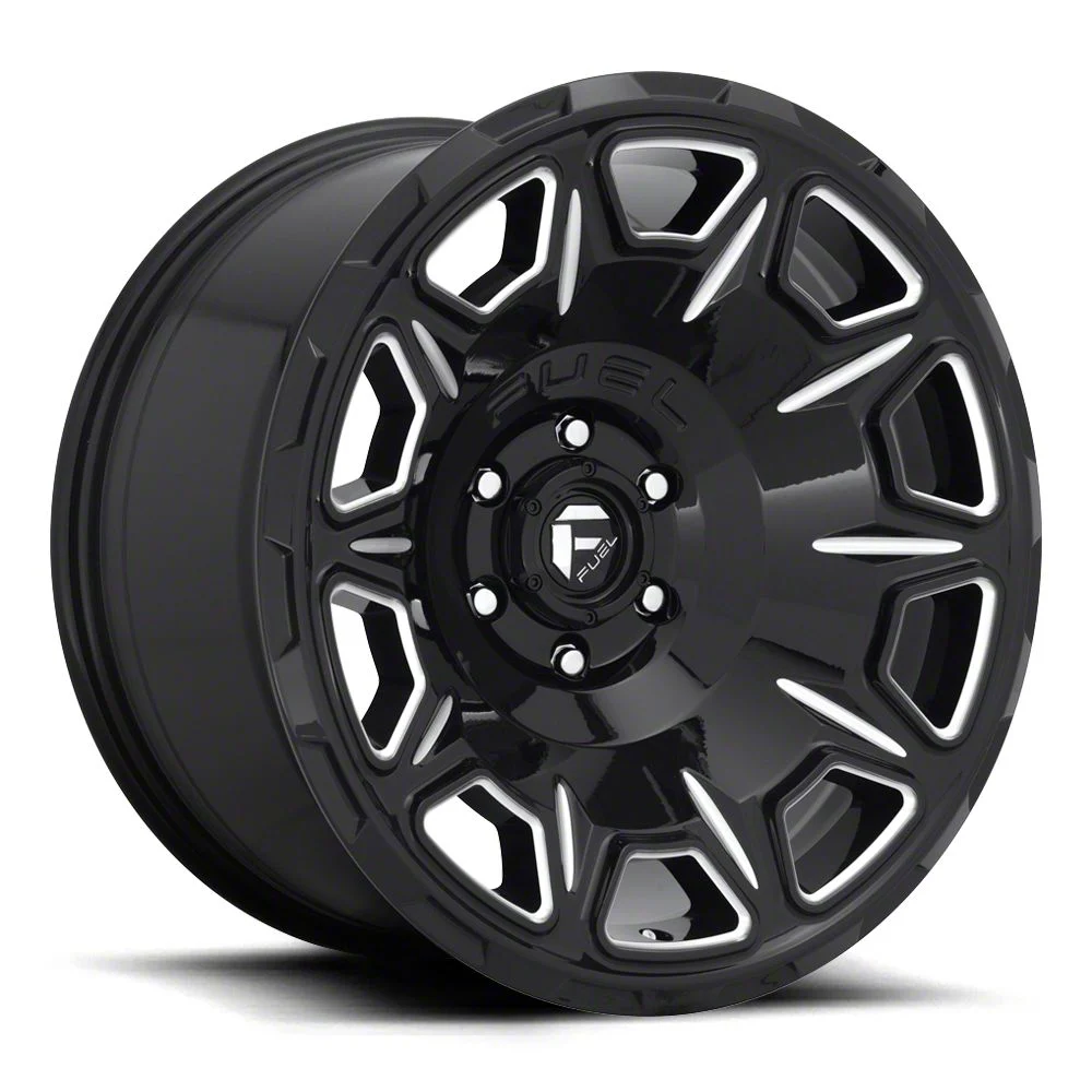 Fuel Wheels Vengeance Gloss Black Milled 6-Lug Wheel; 17x9; -12mm Offset (15-20 F-150)