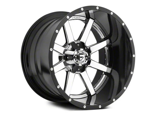 Fuel Wheels Maverick Chrome with Gloss Black Lip 5-Lug Wheel; 20x10; -19mm Offset (09-18 RAM 1500)