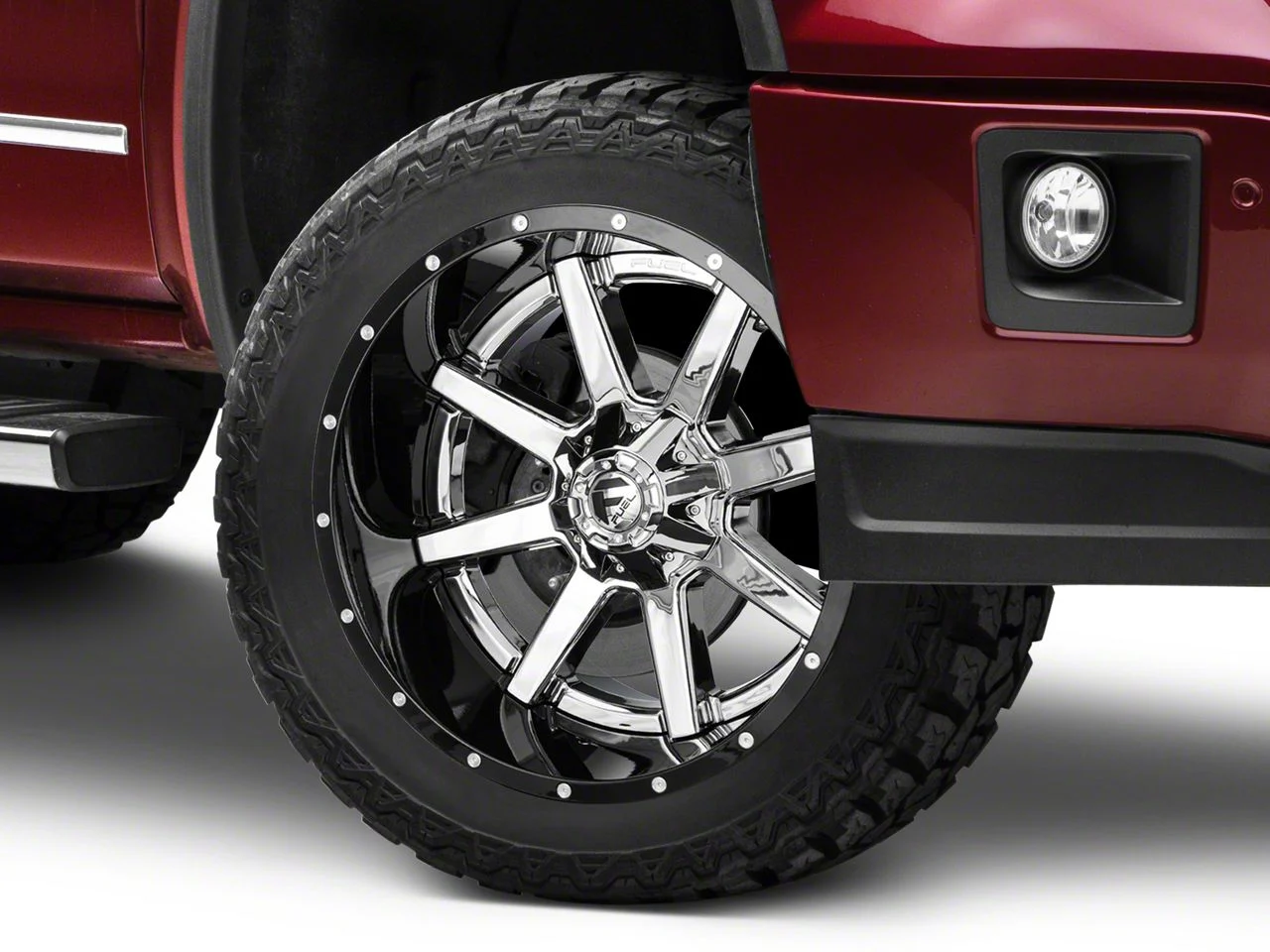 Fuel Wheels Maverick Chrome with Gloss Black Lip 6-Lug Wheel; 22x12; -44mm Offset (14-18 Sierra 1500)