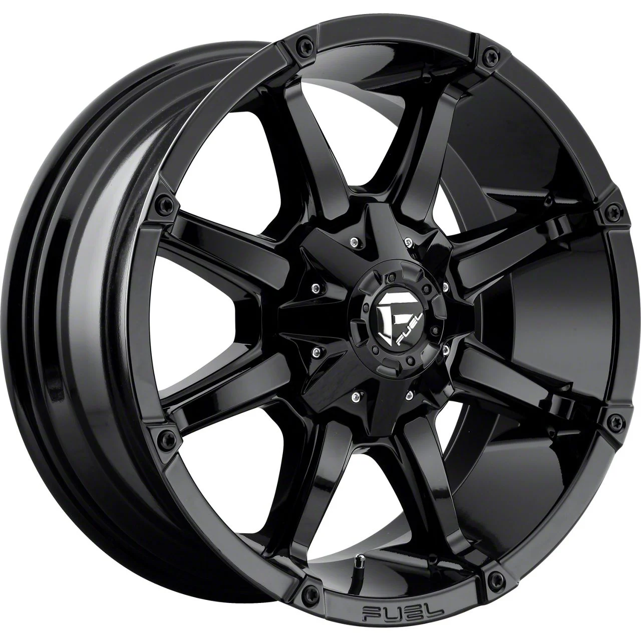 Fuel Wheels Coupler Gloss Black 8-Lug Wheel; 20x9; 1mm Offset (06-08 RAM 1500 Mega Cab)