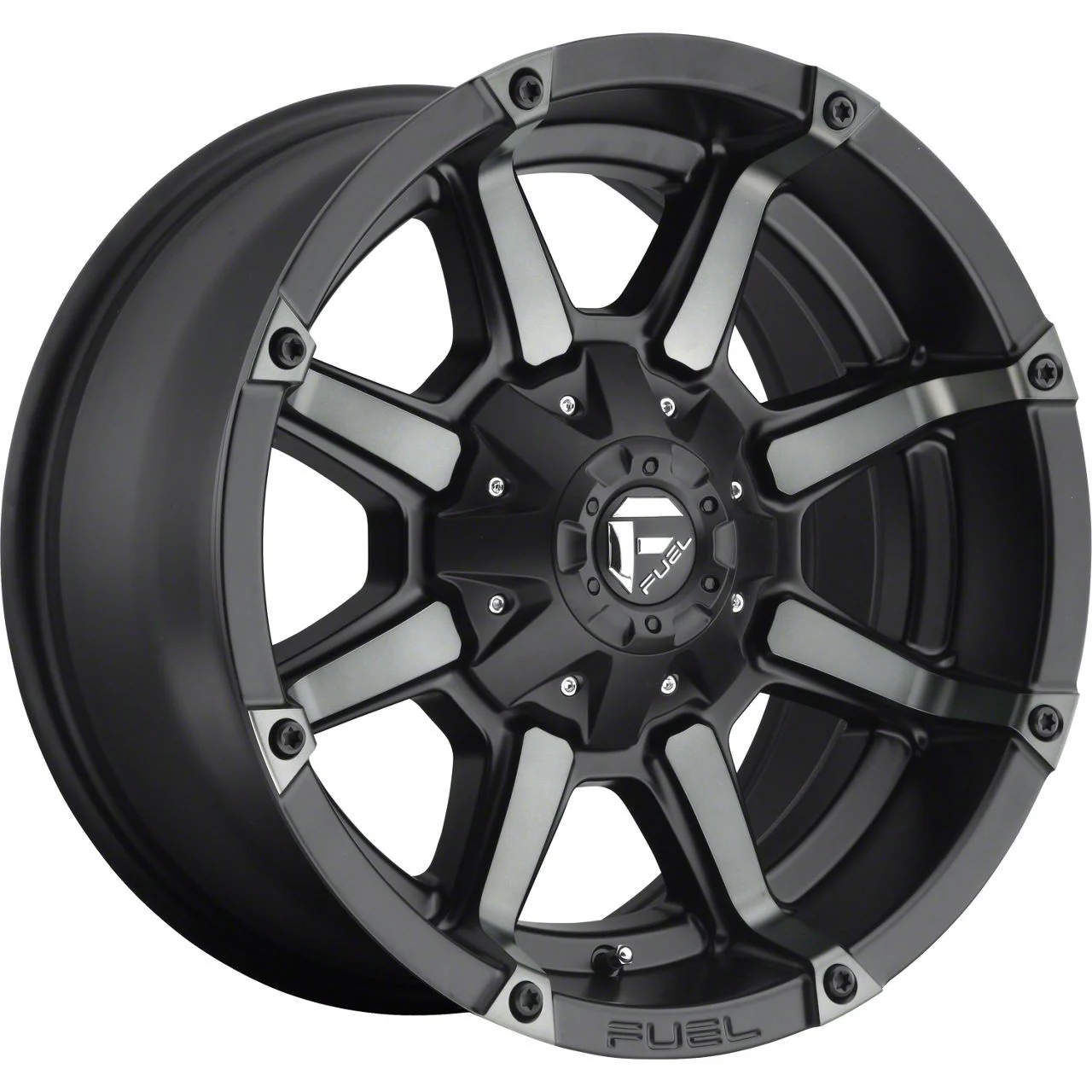 Fuel Wheels Coupler Matte Black Double Dark Tint 8-Lug Wheel; 18x9; 1mm Offset (06-08 RAM 1500 Mega Cab)