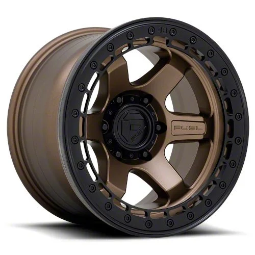 Fuel Wheels Block Beadlock Matte Bronze 6-Lug Wheel; 17x9; -15mm Offset (19-26 Silverado 1500)