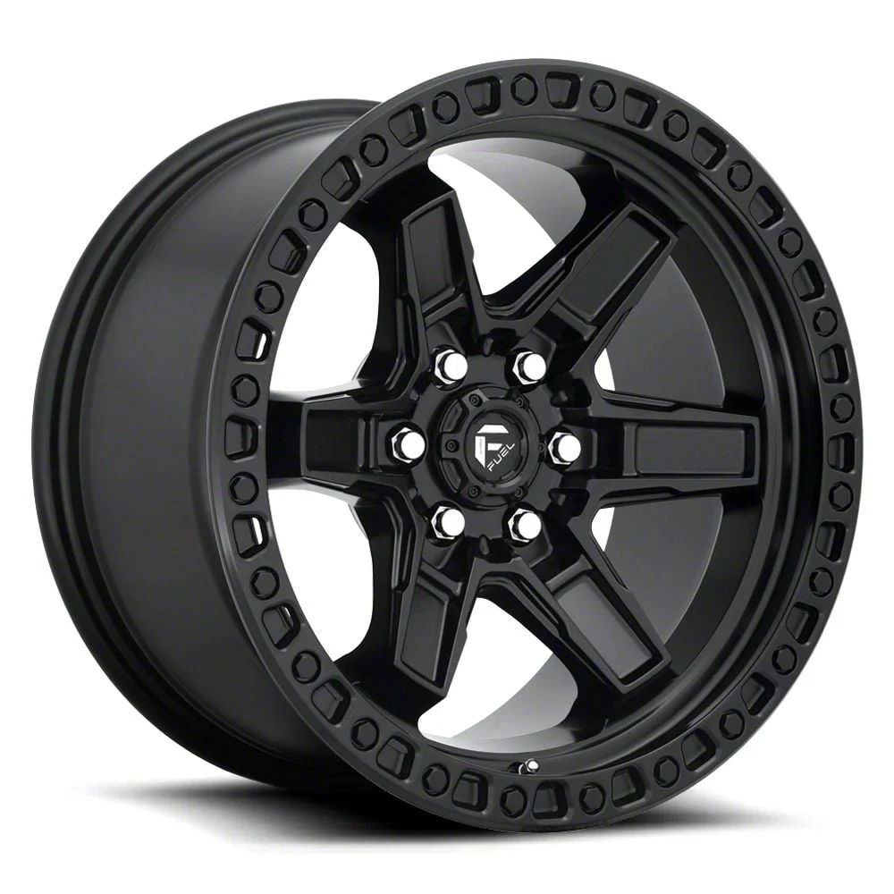 Fuel Wheels Kicker Matte Black 6-Lug Wheel; 17x9; 1mm Offset (19-26 Silverado 1500)