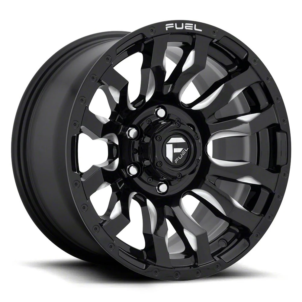 Fuel Wheels Blitz Gloss Black Milled 8-Lug Wheel; 17x9; -12mm Offset (17-22 F-250 Super Duty)