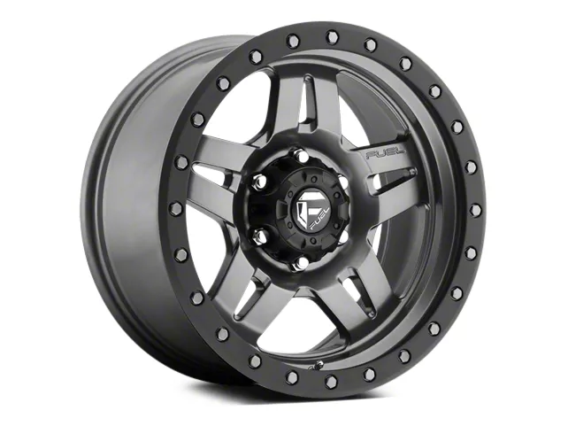 Fuel Wheels Anza Anthracite with Black Ring 5-Lug Wheel; 17x8.5; -6mm Offset (09-18 RAM 1500)