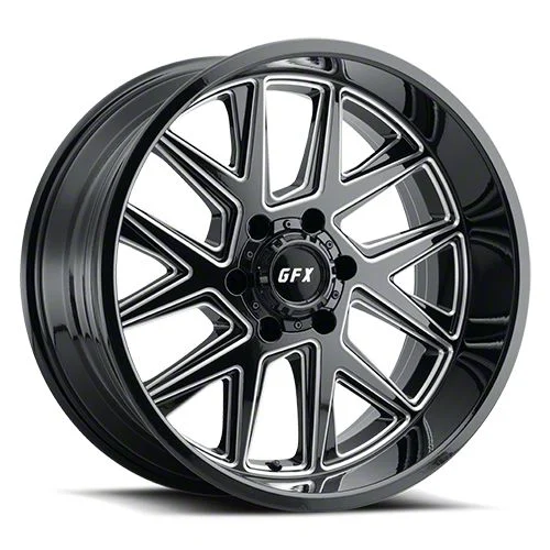 G-FX TM6 Gloss Black Milled 6-Lug Wheel; 20x10; -24mm Offset (07-13 Sierra 1500)