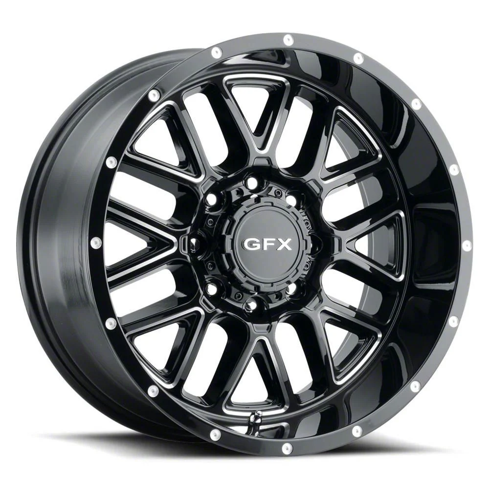 G-FX TM-5 Gloss Black Milled 6-Lug Wheel; 20x10; -19mm Offset (09-14 F-150)