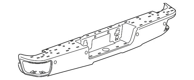 Rear Bumper Face Bar; Not Pre-Drilled for Backup Sensors; Primered (14-18 Sierra 1500 w/ Z71 Package)