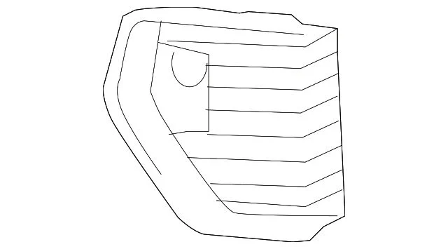 Bumper Insert; Front Right; Fog Lamp Opening Cover; Without Fog Lamps (19-21 Sierra 1500)