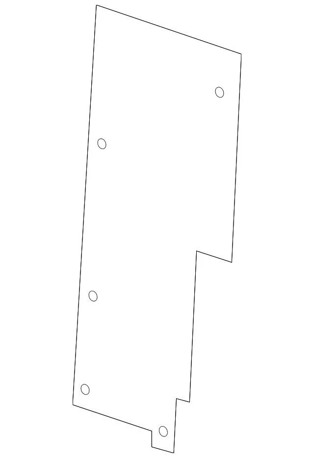 Grille Air Deflector; Right; Radiator Support Baffle (14-15 Sierra 1500)