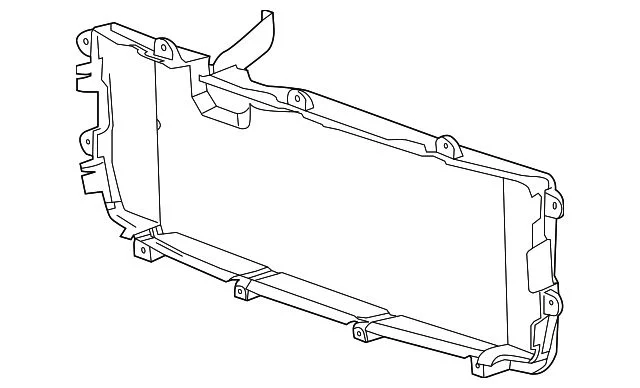 Grille Mounting Panel; Inner; Without Towing Package (14-15 Sierra 1500)