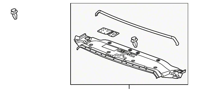 Panel Molding; Front; Upper Radiator Shield (14-16 Sierra 1500)