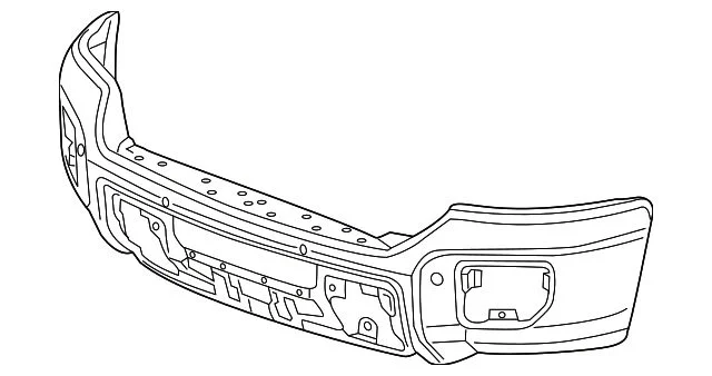 Front Bumper Face Bar; Pre-Drilled for Front Parking Sensors; Primered (15-19 Sierra 2500 HD)