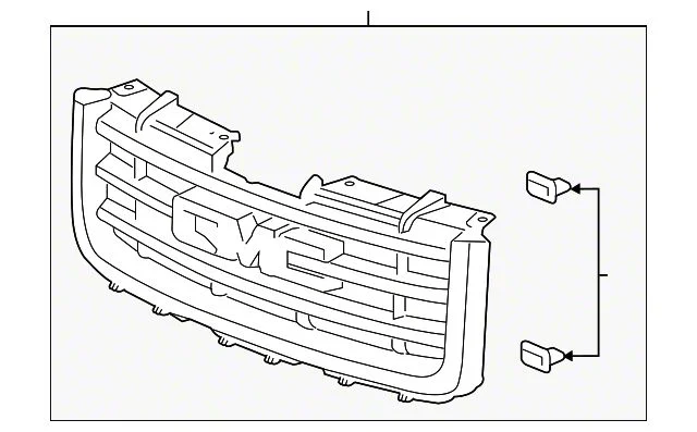 Grille; Assembly (11-14 Sierra 2500 HD)