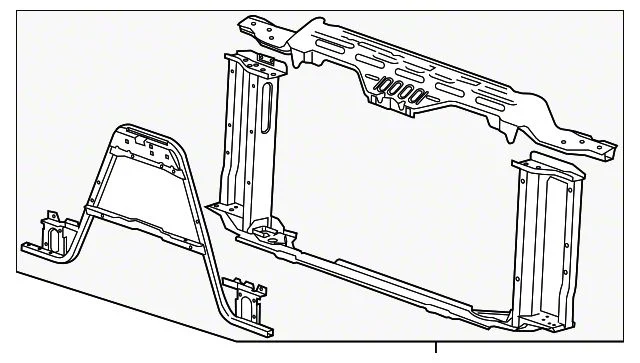 Radiator Support; Assembly (11-14 Sierra 2500 HD)