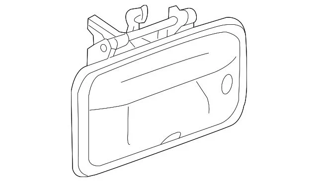 Tailgate Handle; Rear; With Camera and Key Hole; Textured Black (2015 Sierra 2500 HD)