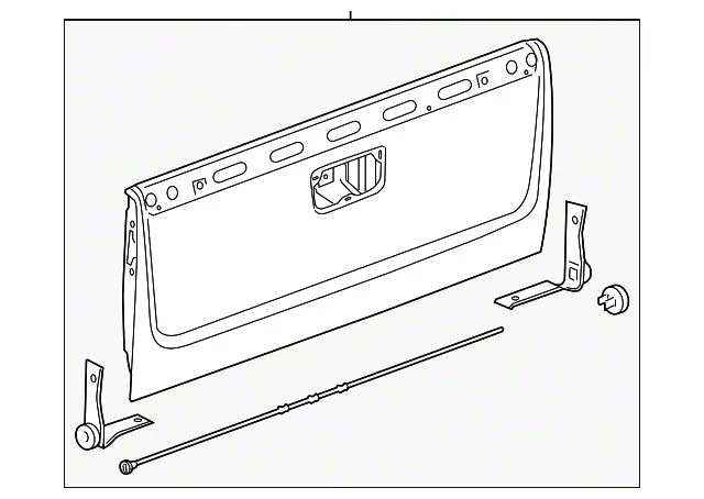 Tailgate Panel; With Locking and Rear View Camera; Shell (11-14 Sierra 2500 HD)