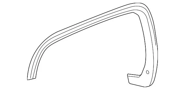 Wheel Arch Molding; Front Right (15-19 Sierra 2500 HD)