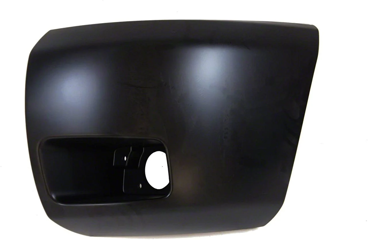 Front Bumper Impact Bar End Cap with Fog Light Opening; Driver Side; Primed (07-13 Silverado 1500)