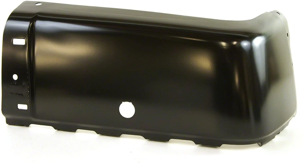 Rear Bumper Impact Bar End Cap; Pre-Drilled for Backup Sensors; Driver Side; Primed (07-13 Silverado 1500)