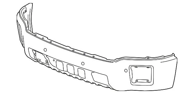 Front Bumper Face Bar with Fog Light Openings; Chrome (14-15 Silverado 1500)