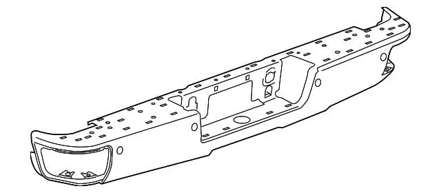 Rear Bumper Face Bar; Pre-Drilled for Backup Sensors; Chrome (14-18 Silverado 1500)