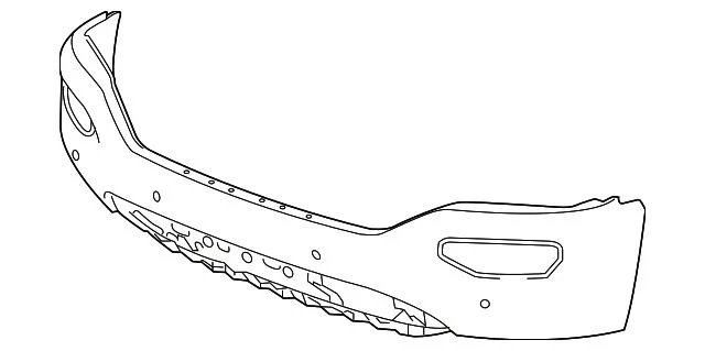 Front Bumper Face Bar with Fog Light Openings; Primered (16-18 Silverado 1500)