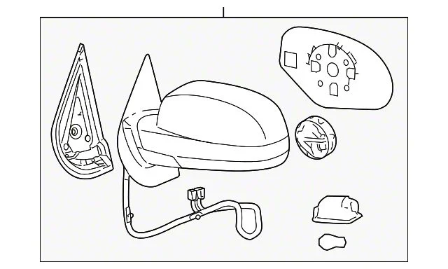 Powered Heated Power-Folding Standard Mirror; Passenger Side (07-13 Silverado 1500)