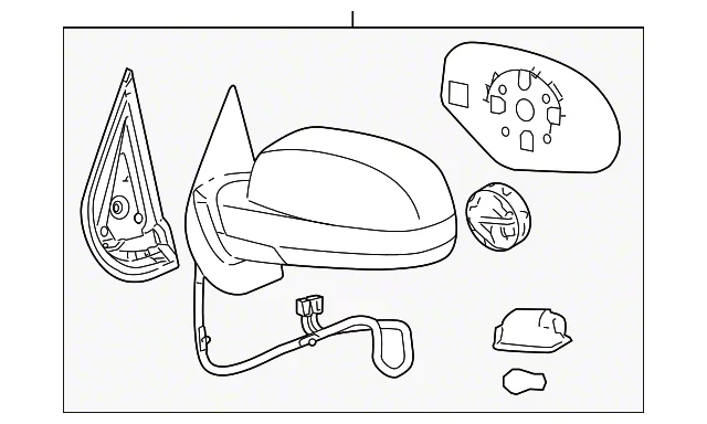 Door Mirror Set; Right; Folding Type; Manual; Assembly (07-13 Silverado 1500)