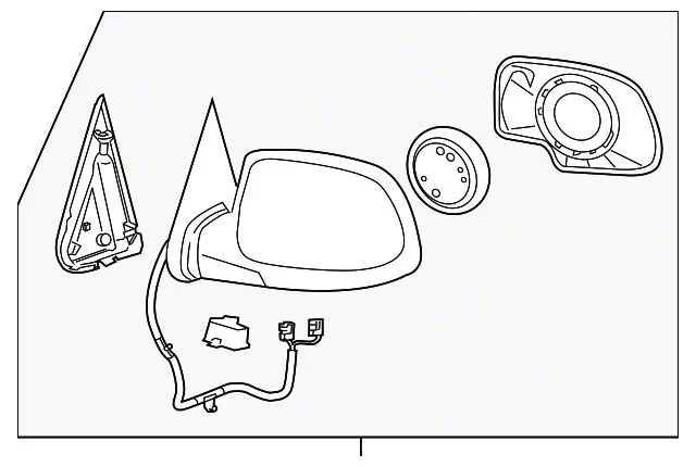 Door Mirror Set; Left; Heated; With Signal Lamps, Memory, Park Lamp and Light Sensitive; Power-Folding; Assembly (03-06 Silverado 1500)