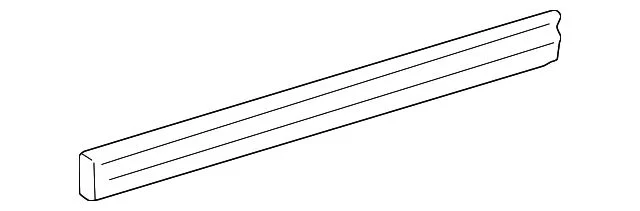 Door Molding; Front Right; With Groove and Chrome Insert; Primered (03-06 Silverado 1500)