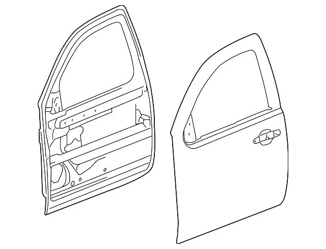 Door Shell; Front Left (07-13 Silverado 1500)