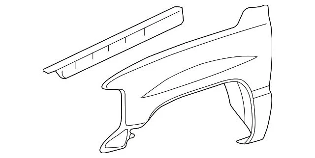 Fender; Front Right; USA Built (03-06 Silverado 1500)