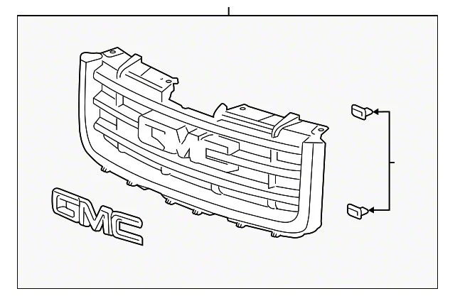 Grille; Assembly; Black (07-13 Silverado 1500)