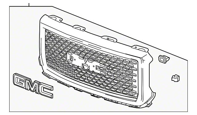 Grille; With Z71 Package; First Design; Chrome; Assembly (14-15 Silverado 1500)