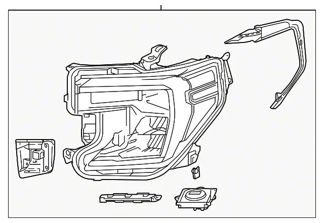 HID Headlight; Driver Side (16-18 Silverado 1500 w/ Factory HID Headlights)