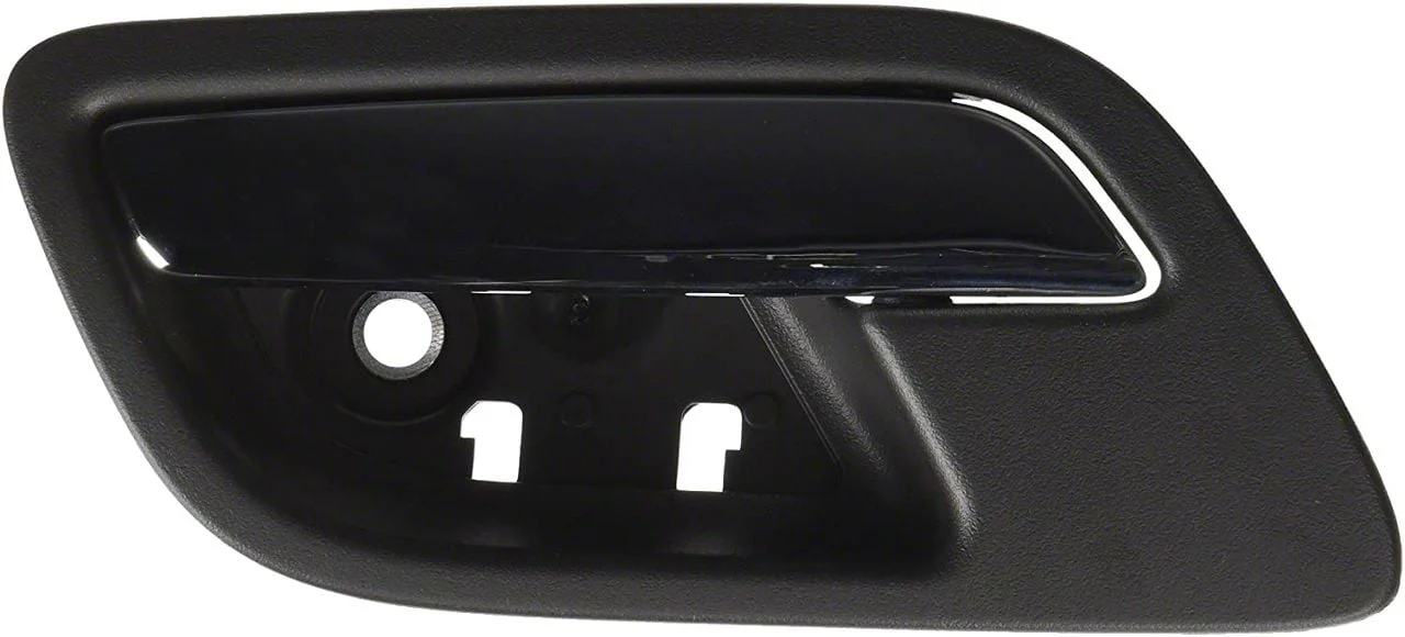 Interior Door Handle; Rear Left; Inside; Black and Chrome (07-14 Silverado 1500)