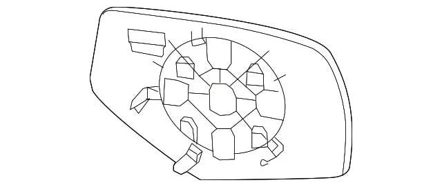 Door Mirror Glass; Right; Power; Heated; With LED Signal; Without Spot Mirror; Convex (15-19 Silverado 2500 HD)
