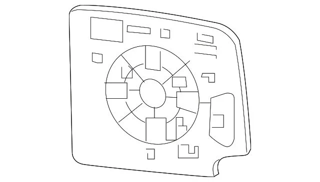 Door Mirror Glass; Left Upper; Trailer Tow Type; Power Heated; With Signal Lamps (15-19 Silverado 2500 HD)