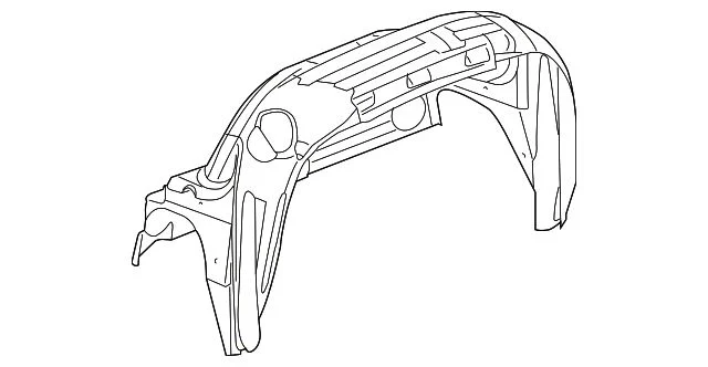Fender Liner; Rear Left (15-19 Silverado 2500 HD)