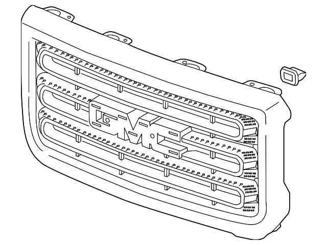 Grille; Without Premium Package; With Z71 Package; Matte Finish; Assembly (15-17 Silverado 2500 HD)