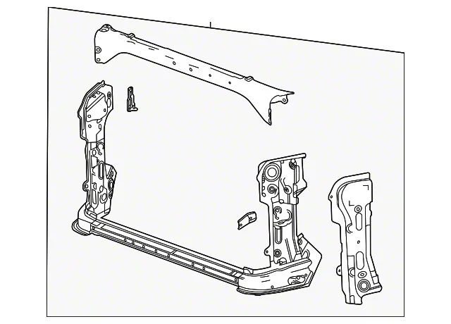 Radiator Support; Assembly; Without Side Rails (2020 Silverado 2500 HD)