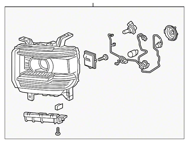Halogen Headlight; Driver Side (15-19 Silverado 3500 HD w/ Factory Halogen Headlights)