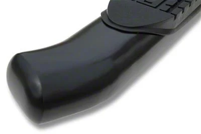 Raptor Series 4-Inch OE Style Curved Oval Side Step Bars; Rocker Mount; Black (07-13 Sierra 1500)
