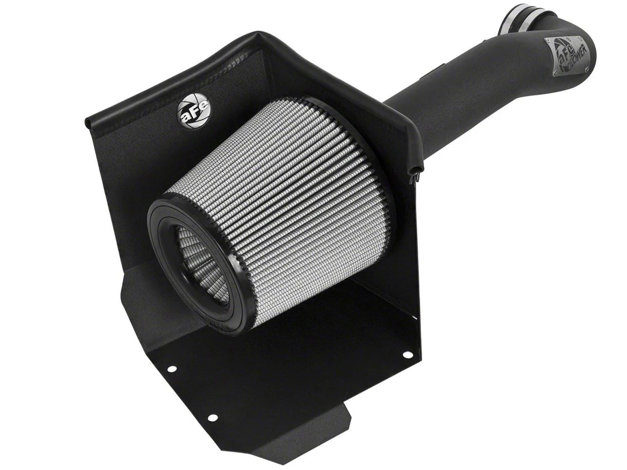 AFE Magnum FORCE Stage-2 Cold Air Intake with Pro DRY S Filter; Wrinkle Black (14-18 5.3L Sierra 1500 w/ Electric Cooling Fan)