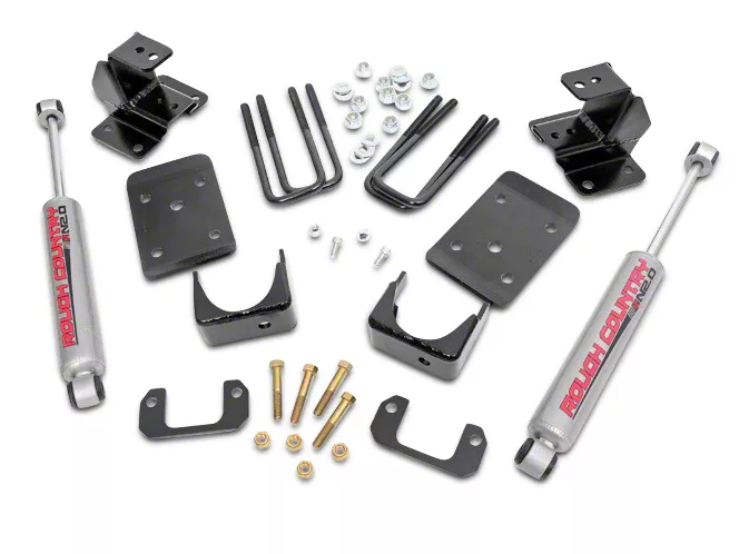 Rough Country Suspension Lowering Kit; 2-Inch Front / 4-Inch Rear (07-15 2WD Sierra 1500, Excluding 6.2L)
