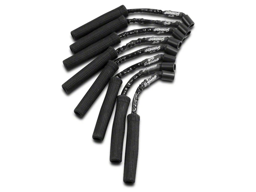 Granatelli Motor Sports High Performance Ignition Wires; High Temp Black and Black (07-13 4.8L, 5.3L, 6.0L Silverado 1500)